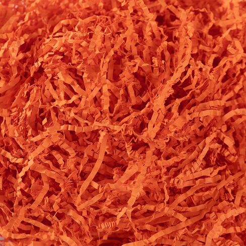 CIPOWM Crinkle Cut Paper Shred, Orange Raffia Paper Shred Filler, 115g/4oz in Kuwait
