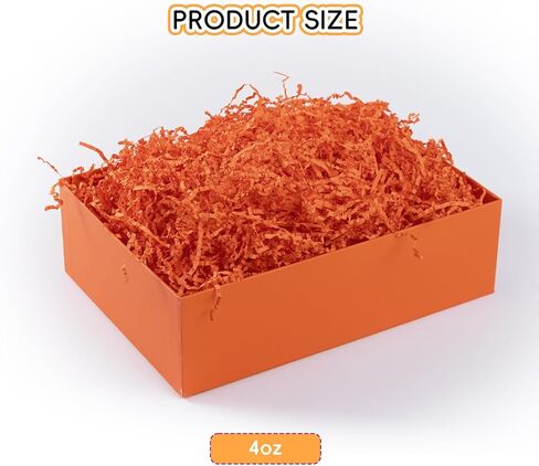CIPOWM Crinkle Cut Paper Shred, Orange Raffia Paper Shred Filler, 115g/4oz in Kuwait