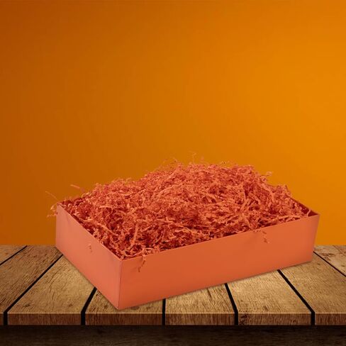CIPOWM Crinkle Cut Paper Shred, Orange Raffia Paper Shred Filler, 115g/4oz in Kuwait