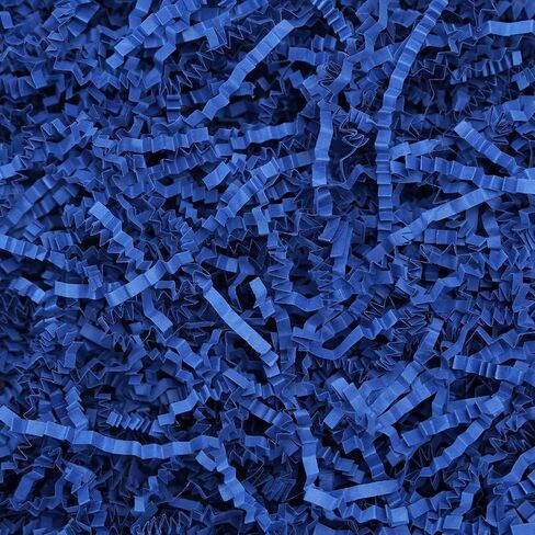 Bobobag 1 LB Navy Blue Crinkle Cut Paper Shred Filler, Decorative Shredded Paper for Gift Baskets and Box Packaging, Ideal for Christmas, Halloween, Thanksgiving & Easter Holiday Gifts in Saudi Arabia