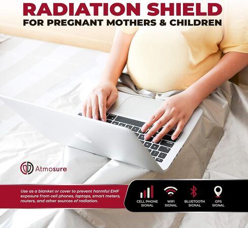 ATMOSURE Faraday Fabric + Faraday Tape — 5G & EMP Shield for Home — DIY Military Grade Faraday Cage for EMP Protection & EMF Protection — RFID Blocking Fabric EMF Shield WiFi Jammer in Kuwait