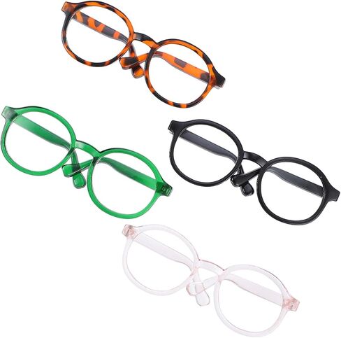 4pcs PET Cosplay Glasses, Round Plastic Sunglasses for Small Pets in Kuwait