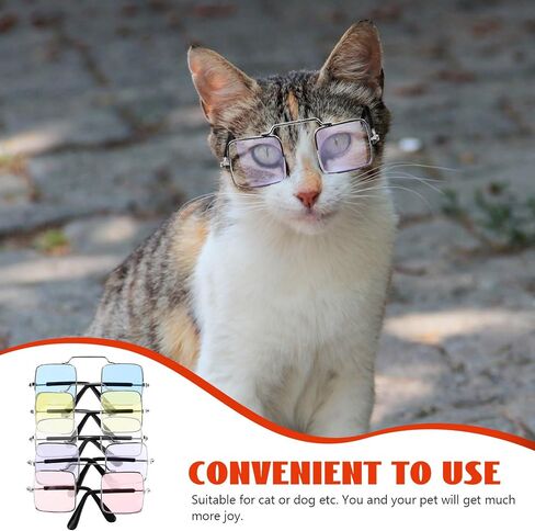 5pcs Funny PET Glasses Spoof Photo Prop for Cats Puppies Reusable in Kuwait