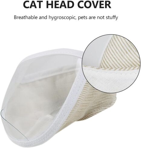 Cat Head Protector Breathable Anti-Biting Eye Cover Polyester in Kuwait