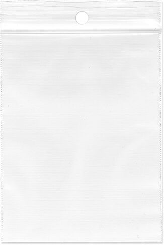 Plymor 3" x 4" (Pack of 100), 2 Mil with Hang-Hole Zipper Reclosable Plastic Bags in Kuwait