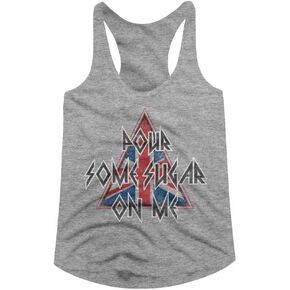 Def Leppard 1980's Heavy Metal Band Pour Some Triangle Womens Racerback Tank Top