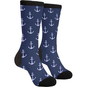 Nautical Anchor Novelty Socks For Women & Men One Size