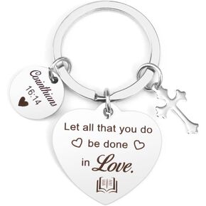Vesberkl Bible Gifts,Christian Gifts for Men,Christian Keychain,Christian Gifts for Women,Religious Gifts,Bible Verse Gifts,Christian Gifts Bulk,Christmas Christian Gifts