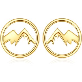 Gold Stud Earrings 14K Solid Stud Earrings Gold Jewelry Gifts for Women Girls Minimalism Lovers