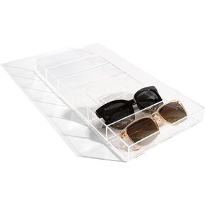 | Acrylic Sunglasses Organizer case organizers sunglass holder eyeglass glasses budget envelopes envelope budgeting jewelry makeup storage saving real savings, Clear