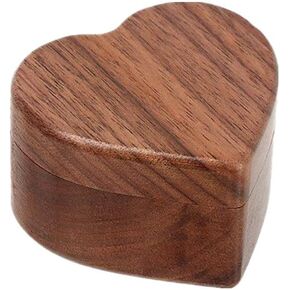 Wood Ring Box Heart Shaped Wooden Box Ring Storage Box Jewelry Storage Box Love Ring Box Ring Display Box Wedding Ring Box