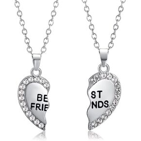YALLNASL BFF Friendship Necklace Gift for 2 Best Friends Heart Necklaces for Girls Broken Heart Pendant Necklace for Women Girls Matching Best Friend Necklaces for 2 Besties Gifts