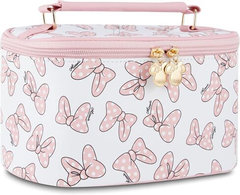 Minnie Mouse Travel Cosmetic Case - Girls, Boys, Teens, Adults - Officially Licensed Minnie Mouse Travel Cosmetic Case Set in Saudi Arabia