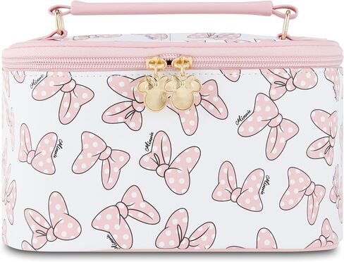 Minnie Mouse Travel Cosmetic Case - Girls, Boys, Teens, Adults - Officially Licensed Minnie Mouse Travel Cosmetic Case Set in Saudi Arabia