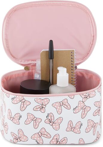 Minnie Mouse Travel Cosmetic Case - Girls, Boys, Teens, Adults - Officially Licensed Minnie Mouse Travel Cosmetic Case Set in Saudi Arabia