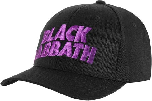 قبعة بيسبول بشعار الشيطان والشعار باللون الأسود للرجال من Black Sabbath in Kuwait