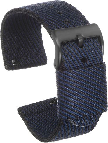 Nylon Striped Watchband Premium Nylon Strap for Men, Soft Comfortable Replacement Canvas Watch Band in Kuwait