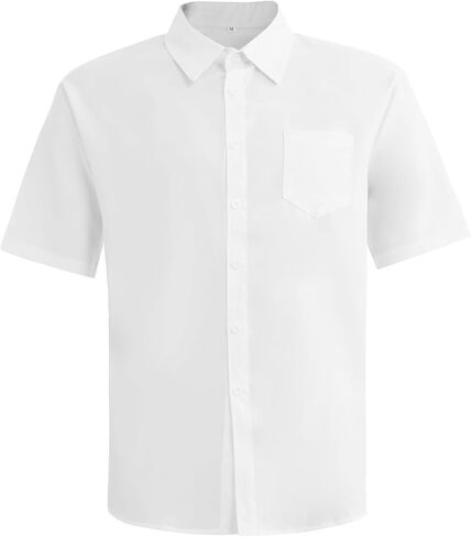 Nuofengkudu Men's Casual Button-Down Shirts Short Sleeve Wrinkle Free Shirts Summer Beach Shirts with Pocket in Saudi Arabia