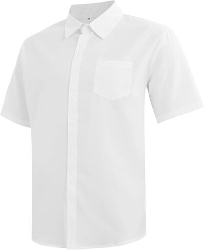 Nuofengkudu Men's Casual Button-Down Shirts Short Sleeve Wrinkle Free Shirts Summer Beach Shirts with Pocket in Saudi Arabia