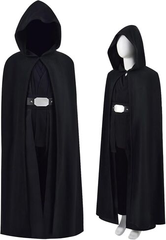 Paroiluse Luke Costume Skywalker Cosplay Jedi Cloak Luke Skywalker Black Robe Halloween Uniform for Adult and Kids in Saudi Arabia