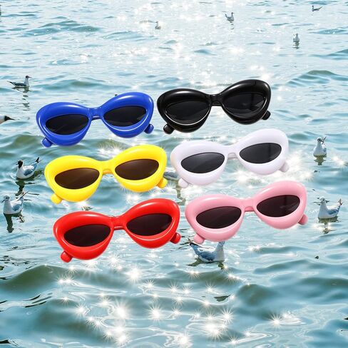 NLEYANB 6 Packs Wholesale Oversized Y2K Cute Party Sunglasses for Women Men UV400 in Kuwait
