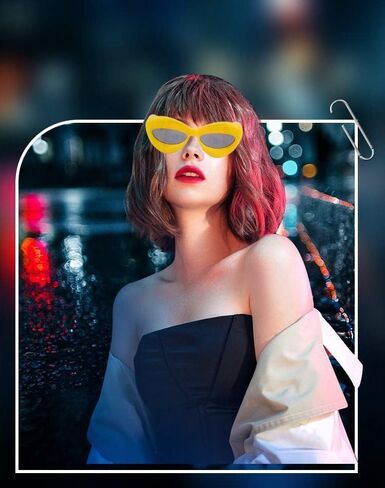 NLEYANB 6 Packs Wholesale Oversized Y2K Cute Party Sunglasses for Women Men UV400 in Kuwait