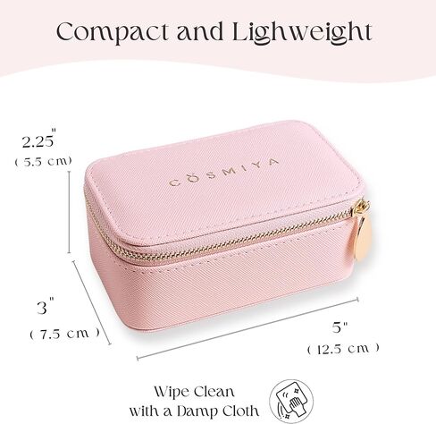 حقيبة مجوهرات سفر أولية مخصصة - هدايا مخصصة للنساء، هدايا اقتراح وصيفة العروس، منظم مجوهرات السفر، صندوق مجوهرات سفر مخصص، هدايا عيد الميلاد in Kuwait