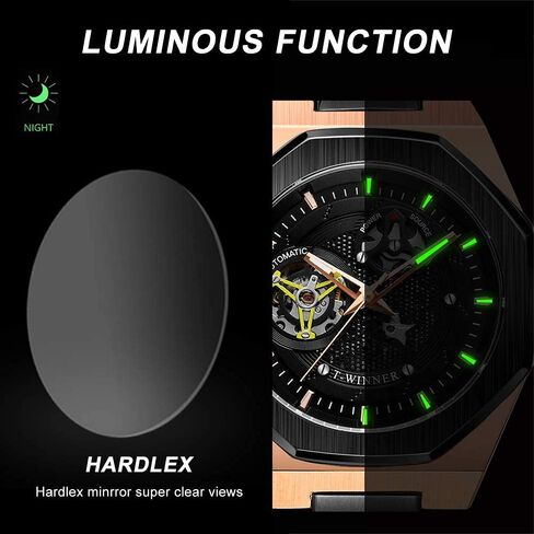 Tiong Men’s Watch Carving Gold Black Automatic Mechanical Watch for Men Skeleton Luxury Engraving Golden Wrist Watch in Saudi Arabia