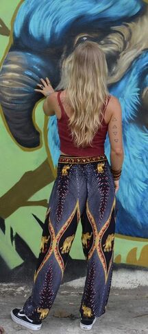One Tribe Apparel Elephant Pants for Women (Authentic Thai Prints) in Saudi Arabia