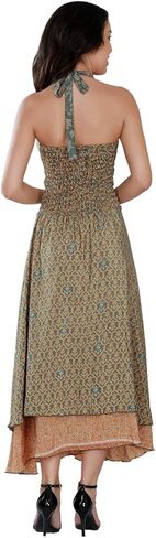 ويفيز فستان نسائي صيفي جديد من الحرير بحمالة للرقبة مكون من 3 قطع متنوعة in Kuwait