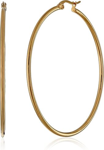 Amazon Essentials Stainless Steel Rounded Tube Hoop Earrings in Saudi Arabia