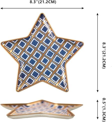 Putuo Decor Starlike Metal Jewelry Ring Holder Dish, Mandala Organizer Plate Chargers, Boho Decoration Trinket for Wedding, Gifts for Best Friends, 8.3", Set of 6 in Saudi Arabia
