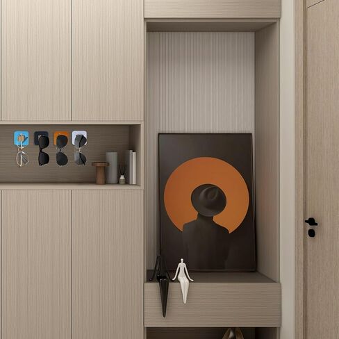 POVOND 4 قطع منظم جدار النظارات الشمسية السوداء، منظم النظارات الشمسية المعلقة، منظم تخزين النظارات الشمسية، حامل النظارات الشمسية لديكور المنزل على الحائط in Kuwait