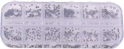 حشوات الختم، 1.4-2.8 ملم 12 مقاس حلقات مطاطية مجموعة صناديق تاج على شكل حرف O بديلة مقاومة للماء للساعات والمعدات الميكانيكية in Kuwait