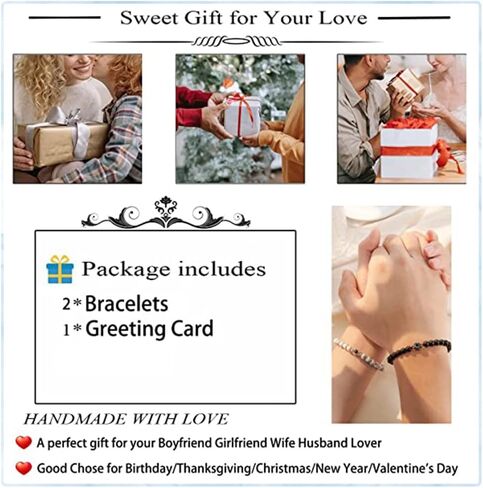 أساور I Love You للأزواج بـ 100 لغة، أساور متطابقة هدايا لصديقك، حبي، زوجي، وعد الخنصر، رجلي، الذكرى السنوية in Kuwait
