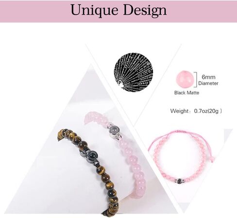 I Love You 100 Languages Couples Bracelets, Matching Bracelets Gifts for Boyfriend,My Love,My Husband,Pinky Promise,My Man,Anniversary in Saudi Arabia