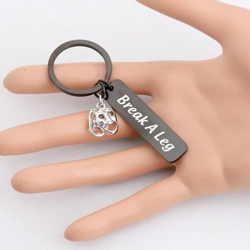 CENWA Theatre Jewelry Theatre Drama Gift Break A Leg Keychain Drama Mask Bracelet Jewelry Tragedy and Comedy Jewelry in Saudi Arabia
