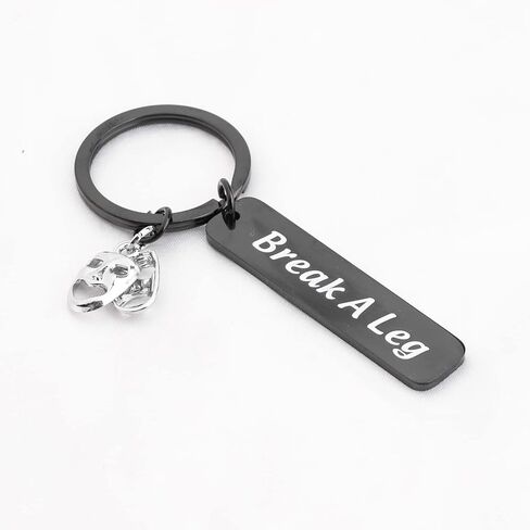 CENWA Theatre Jewelry Theatre Drama Gift Break A Leg Keychain Drama Mask Bracelet Jewelry Tragedy and Comedy Jewelry in Saudi Arabia