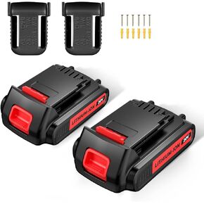 TURPOW 3500mAh Replacement for Black and Decker 40V Lithium Battery MAX LBX2040 LBXR36 LBXR2036 LST540 LCS1240 LBX1540 LST136W 40 Volt Cordless Tools 2Pack