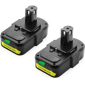 energup 2 Pack 18V 3.8Ah P102 Replacement for Ryobi 18V Lithium Battery for 18-Volt ONE+ Battery P104 P105 P102 P103 P107 Cordless Tools Compatible with Ryobi 18v Batteries