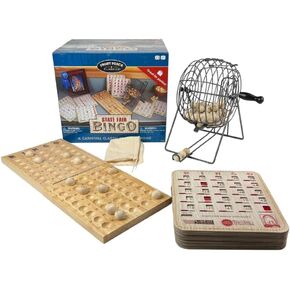 Front Porch Classics State Fair Bingo Deluxe Edition - Craftsmanship for an Authentic Retro-Style Experience - Intergenerational Fun for Friends and Family, 10x11x14 in
