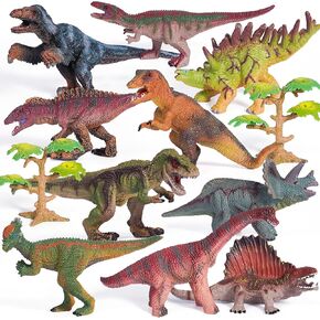 Dinosaur Toys Set, Realistic Dinosaurs Figures with Storage Box for Boys Girls Kids Gift