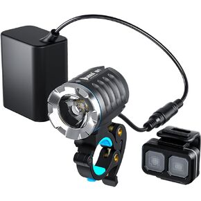 WUBEN B1 Rechargeable Bike Light 3600 Lumens, Super Bright Bike Light with Power Bank, IP65 Waterproof, 5 Modes for Night Riding Road MTB