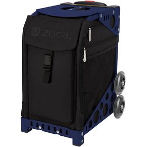 ZUCA Stealth Sport Insert Bag and Navy Blue Frame with Flashing Wheels
