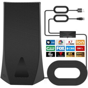 TV Antenna for Local Channels Indoor Outdoor, Antenna TV Digital HD for Smart TV, 400 Miles Long Range Antenna Booster for Rural Areas, Antenna for HDTV 4K (2090)