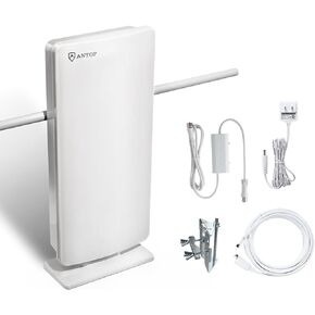 Antop Outdoor Antenna At-400BV Big Boy Flat Panel Outdoor Indoor HDTV Antennna, 4G LTE Filter, Smart Pass Amplifier, Uhf/VHF Range Enhanced in Kuwait