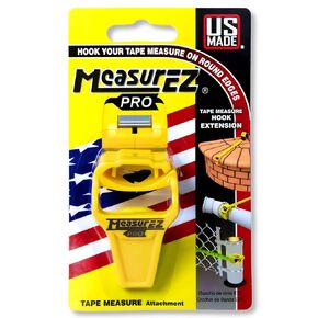 MeasurEZ No Slip Tape Measure Extension | Rubber Grip Hook for Round Edges | Measure Pipes, Columns & Curved Surfaces | Do-It-Yourself (DIY), Handyman, Construction Gift & Stocking Stuffer | USA Made