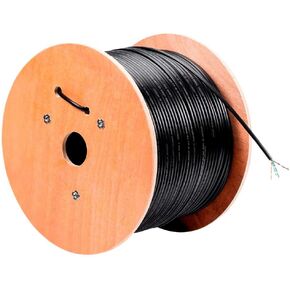 Monoprice Cat5e Ethernet Bulk Cable - Network Internet Cord - Solid, 350Mhz, UTP, Pure Bare Copper Wire, Outdoor, 24AWG, No Logo, 1000ft, Black