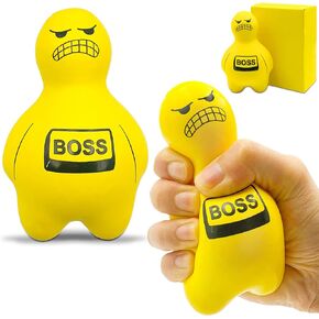Yellow Squeeze Sensory Toys,Decompress and Squeeze Stress Toys Home Office Anxiety Stress Relief Toy Interesting Sensory Toy for Boys Girls Adult Kids Hand Grip Fidget Toys Gift