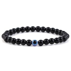 Evil Eye Bracelets, Mens Bracelet, Obsidian Bracelet, Bracelets for Men, Handmade Bracelets, Beaded Bracelets, Evil Eye Jewelry Gifts (6MM, Obsidian)